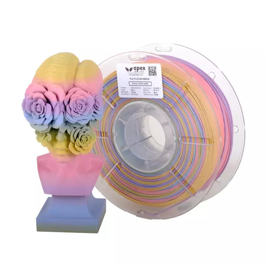 Apex Pla Plus Rainbow Mercan Işıltısı 1.75mm 1Kg - 1