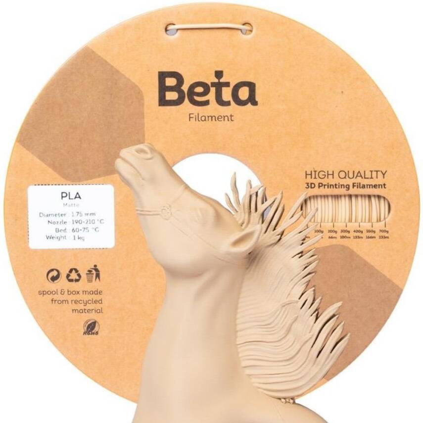 Beta PLA Mat Filament Kraft - 2