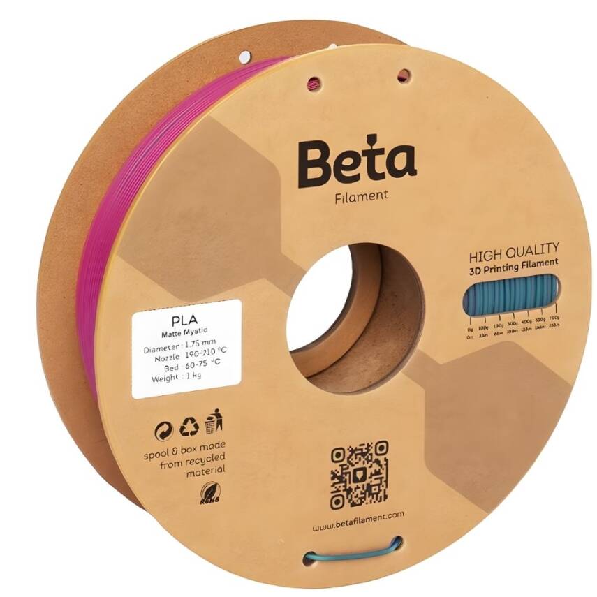 Beta PLA Mat Filament Mavi-Yeşil-Kırmızı - 1