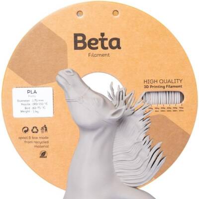 Beta PLA Mat Filament Sıcak Gri (1)