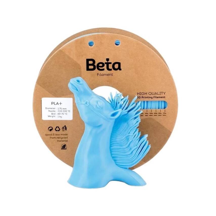 Beta PLA Plus Filament Gök Mavi 1.75mm 1Kg - 2
