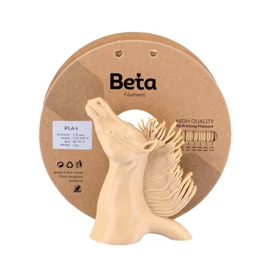 Beta PLA Plus Filament Natural Ten 1.75mm 1Kg - 2