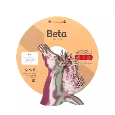 Beta PLA Silk Altın-Yeşil-Fuşya Filament 1.75mm 1Kg (1)