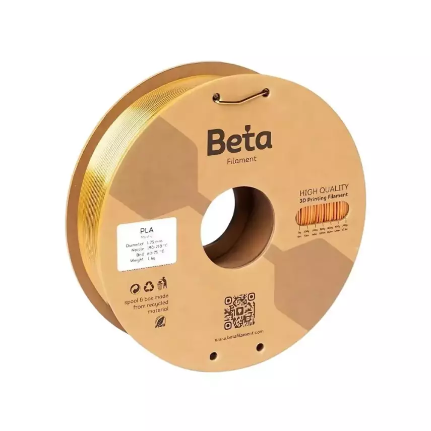 Beta PLA Silk Kırmızı-Altın-Siyah Filament 1.75mm 1Kg - 1