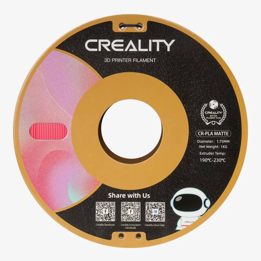 Creality CR-PLA Matte Strawberry Red Filament 1.75mm 1Kg - 2