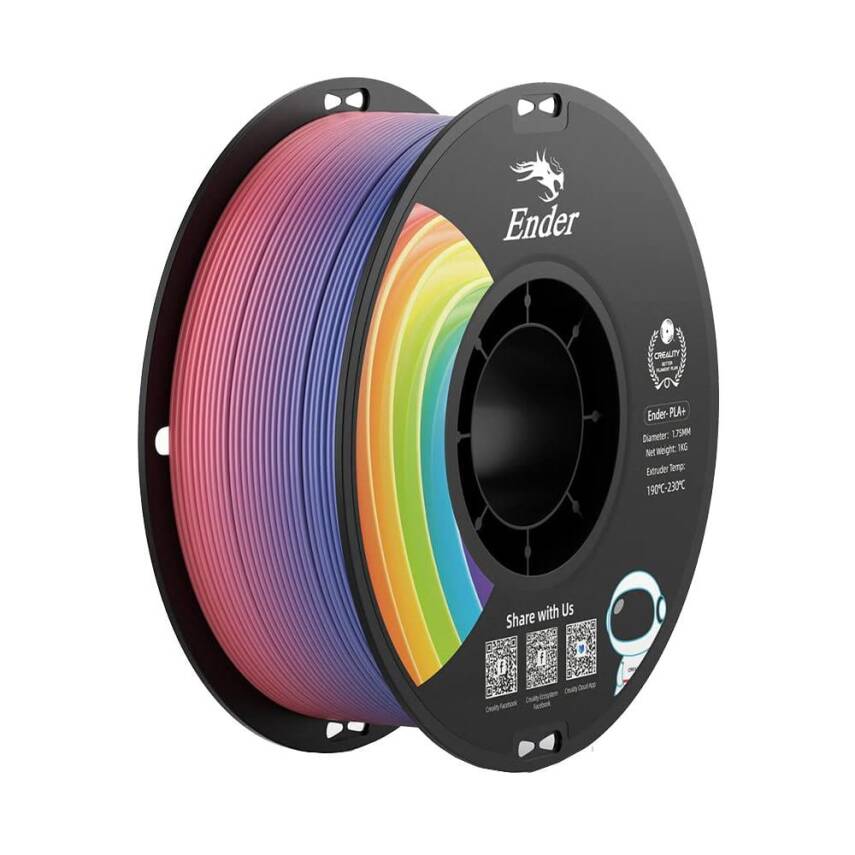 Creality Ender PLA+ Rainbow Filament 1.75mm 1Kg - 1
