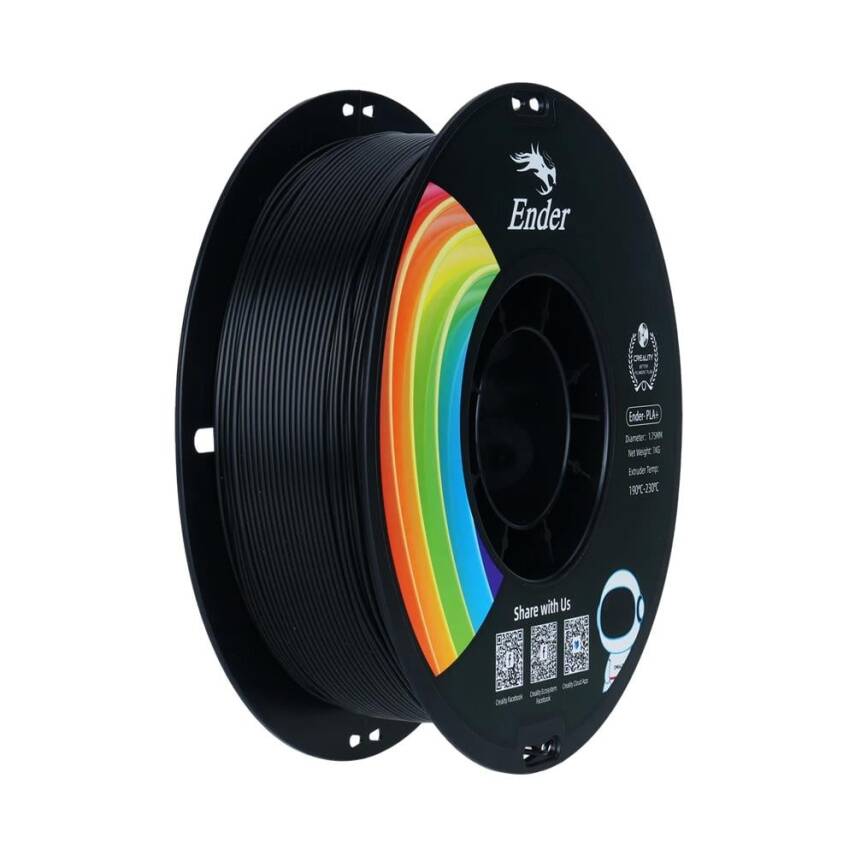 Creality Ender PLA+ Siyah Filament 1.75mm 1Kg - 1