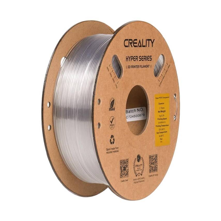 Creality Hyper PETG Transparan Filament 1.75mm 1Kg - 1