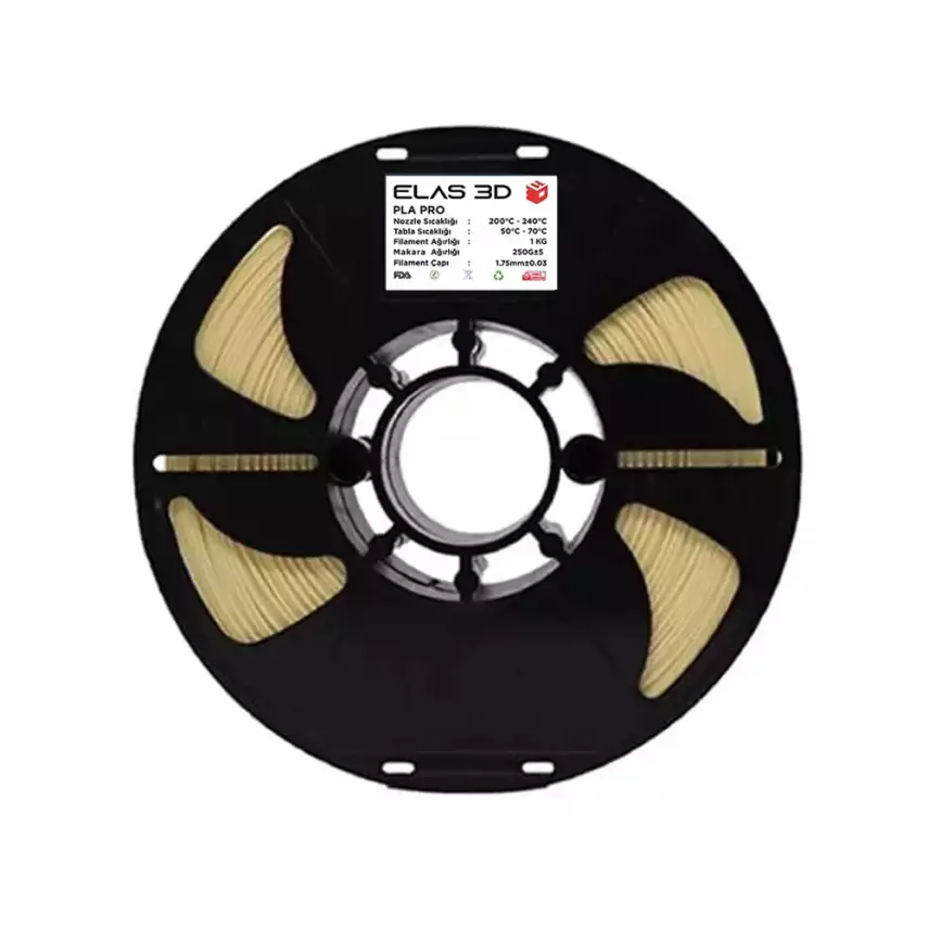 Elas PLA Pro Filament 1.75mm 1kg Bej - 1