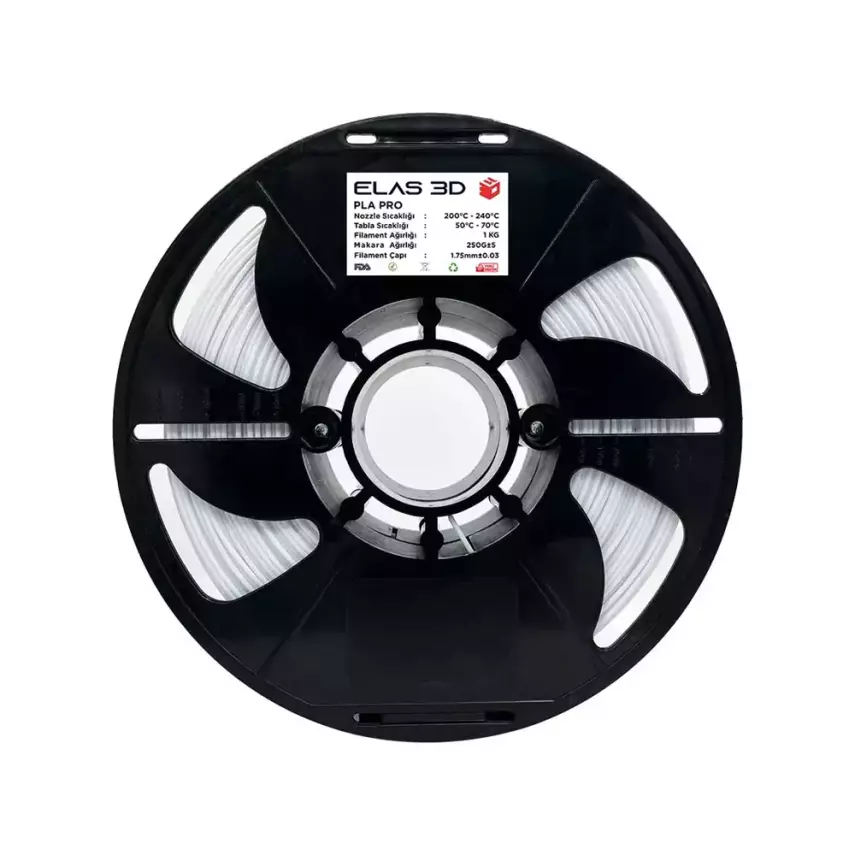 Elas PLA Pro Filament 1.75mm 1kg Beyaz - 1