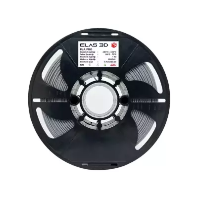 Elas PLA Pro Filament 1.75mm 1kg Gümüş Gri 