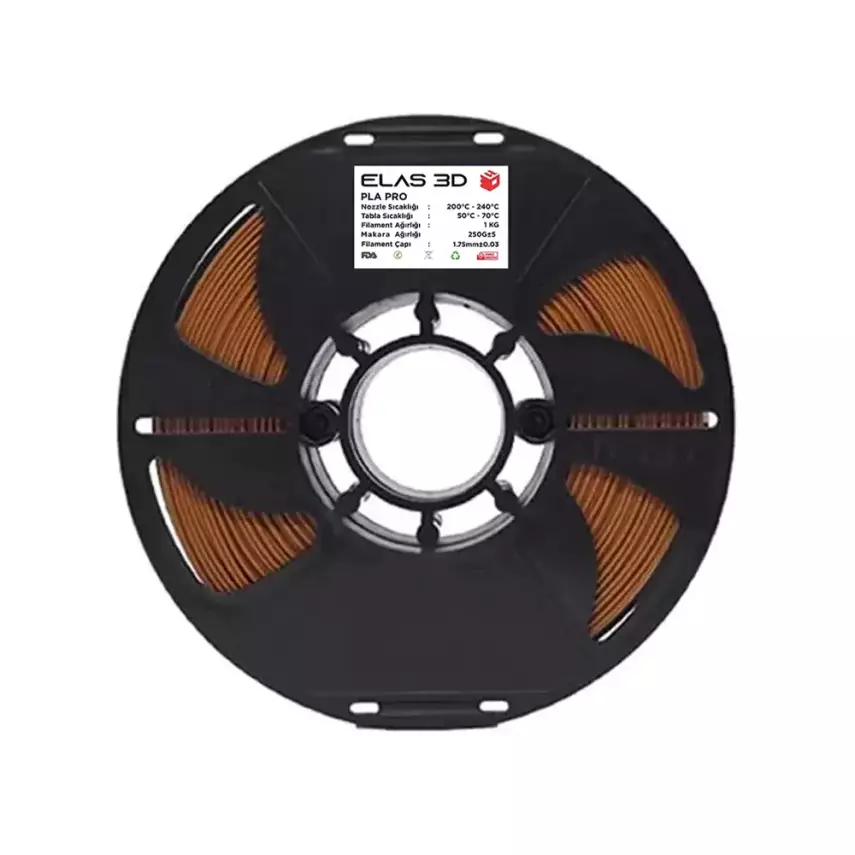Elas PLA Pro Filament 1.75mm 1kg Kahverengi - 1