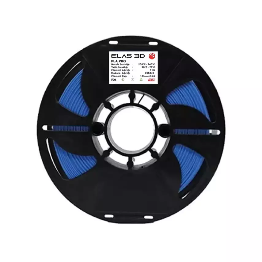 Elas PLA Pro Filament 1.75mm 1kg Mavi - 1