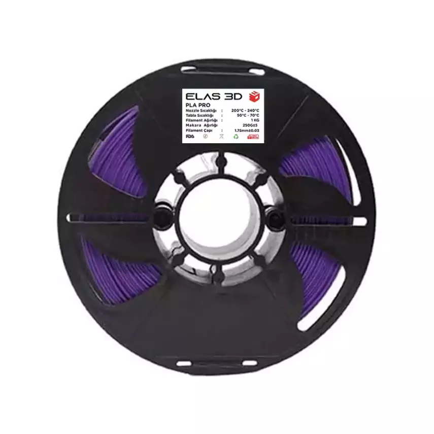 Elas PLA Pro Filament 1.75mm 1kg Mor - 1