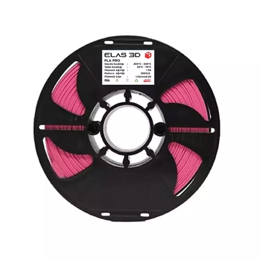 Elas PLA Pro Filament 1.75mm 1kg Pembe - 1