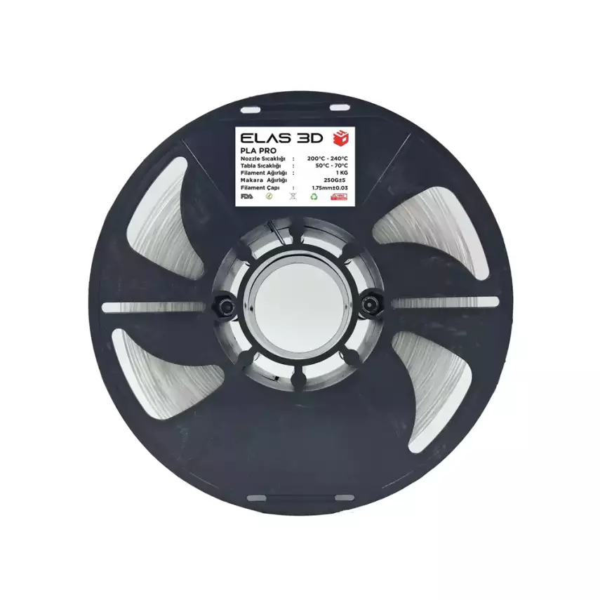 Elas PLA Pro Filament 1.75mm 1kg Şeffaf - 1