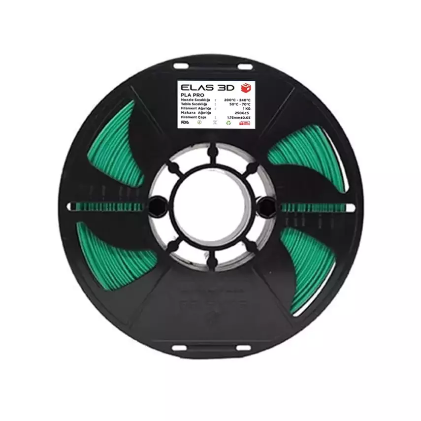 Elas PLA Pro Filament 1.75mm 1kg Yeşil - 1
