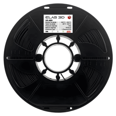 Elas Siyah ABS 1.75mm 1kg Filament - 3