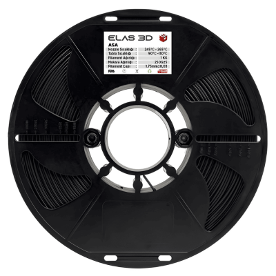 Elas Siyah ASA 1.75mm 1kg Filament - 3