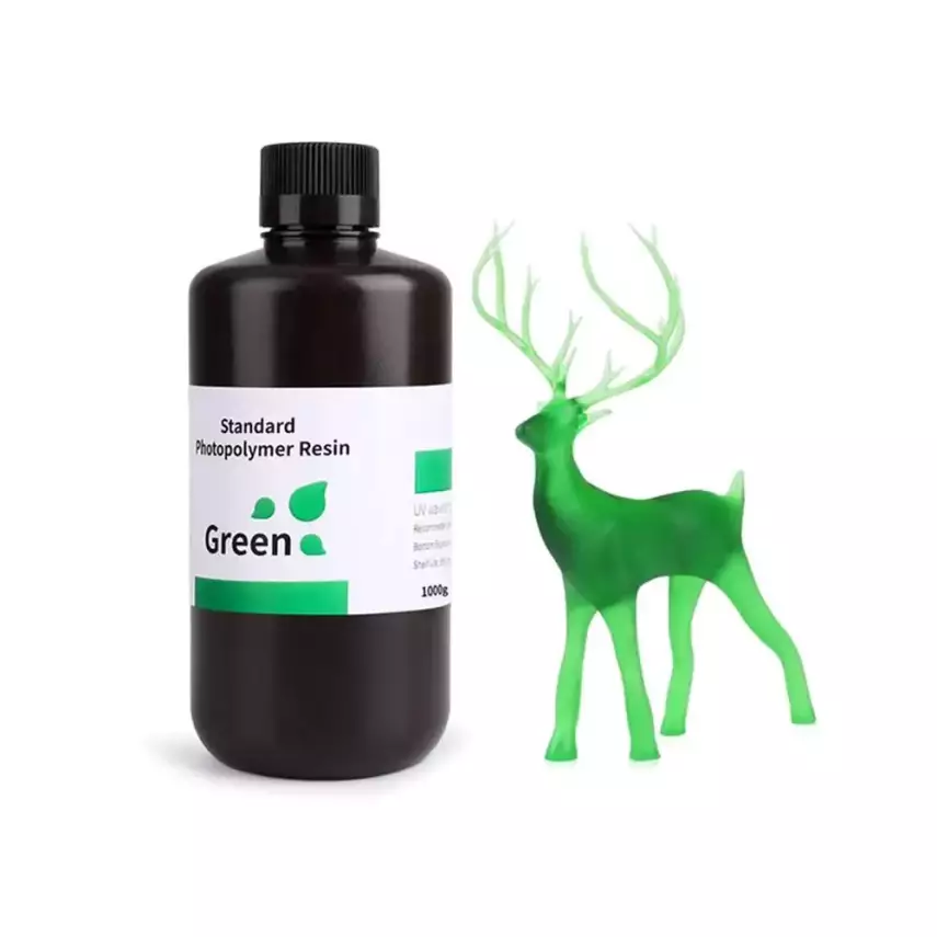 ELEGOO 3D Yazıcı Standart Reçine - Clear Green  - 1Kg - 1