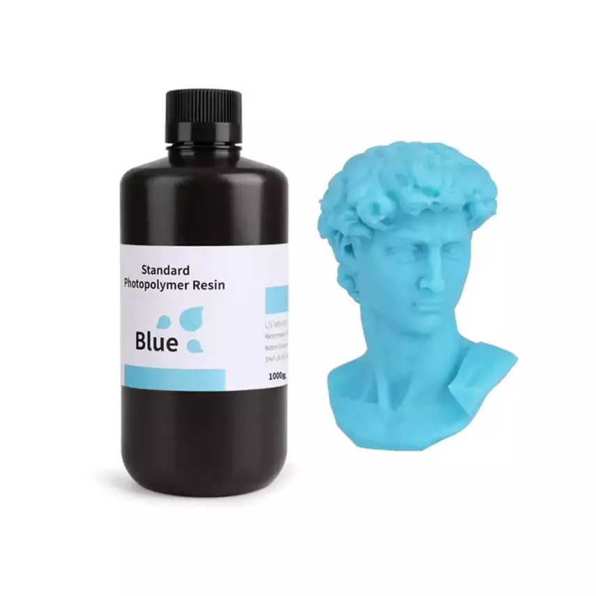 ELEGOO 3D Yazıcı Standart Reçine - Mavi - 1Kg - 1