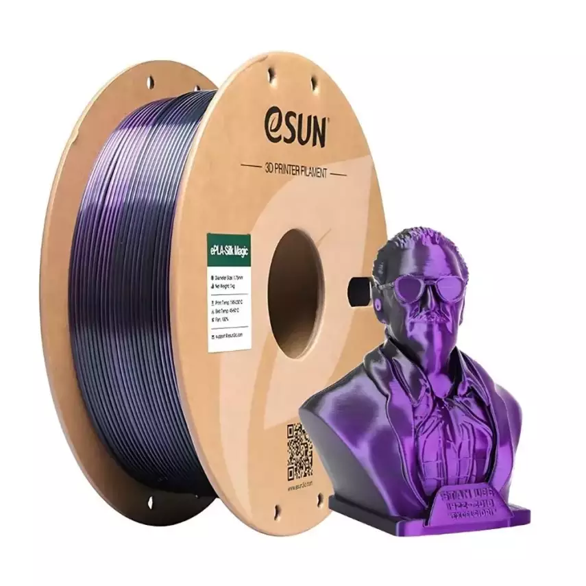 Esun ePLA-Silk Magic Filament Siyah-Mor 1.75mm 1Kg - 1