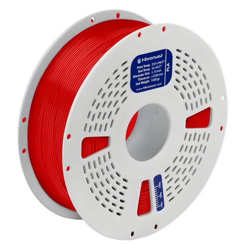 Fibromast PLA Kırmızı Filament 1.75mm 1Kg - 2