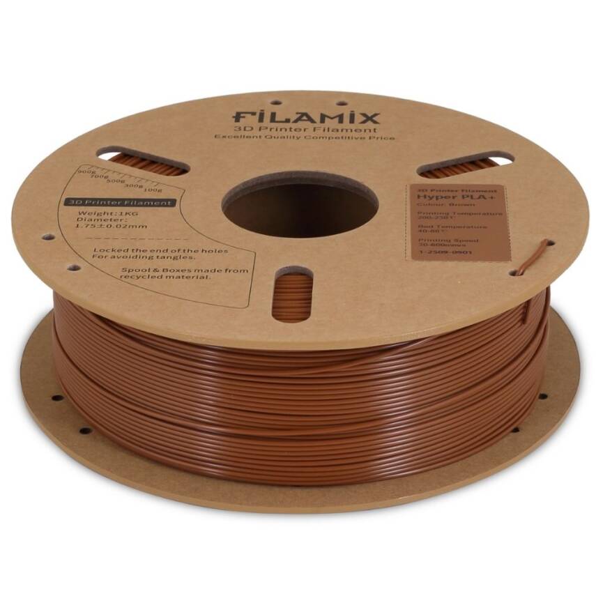 Filamix Hyper PLA Plus Filament Kahverengi 1.75mm 1kg - 2