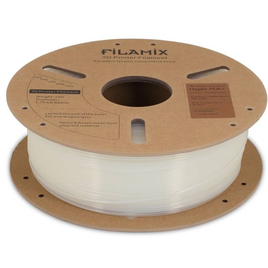 Filamix Hyper PLA Plus Filament Şeffaf 1.75mm 1kg - 2