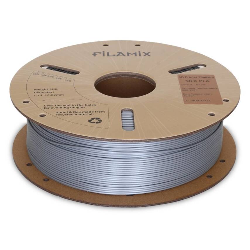 Filamix Silk PLA Filament Gümüş - 2