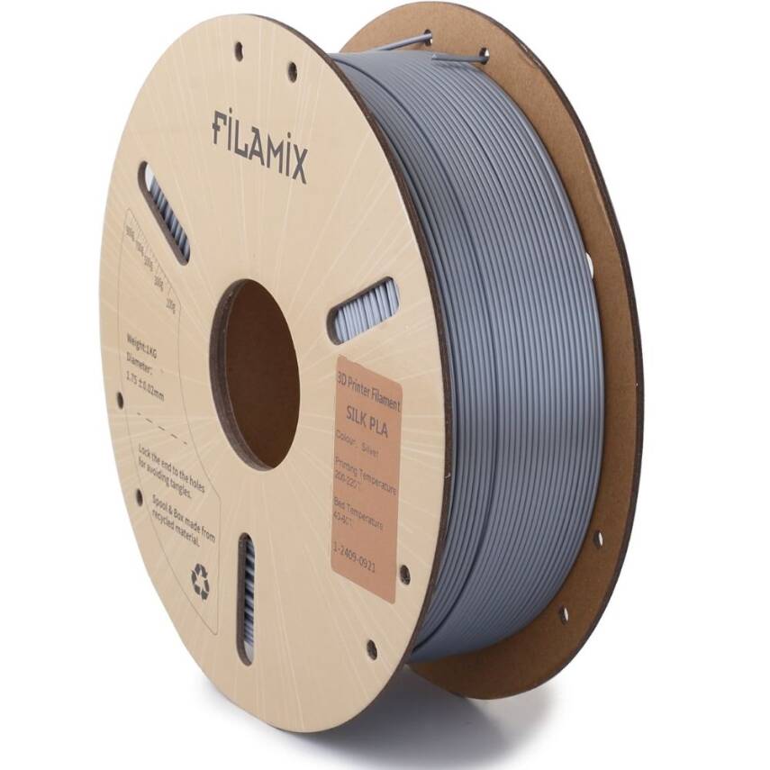 Filamix Silk PLA Filament Gümüş - 1