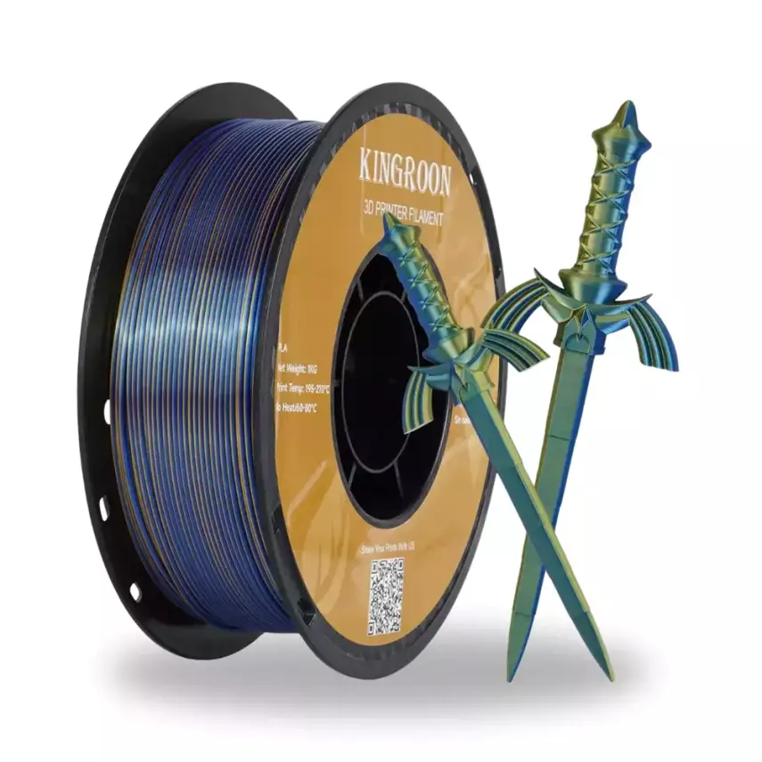 Kingroon PLA Silk Altın - Mavi Çift Renk Filament - 1