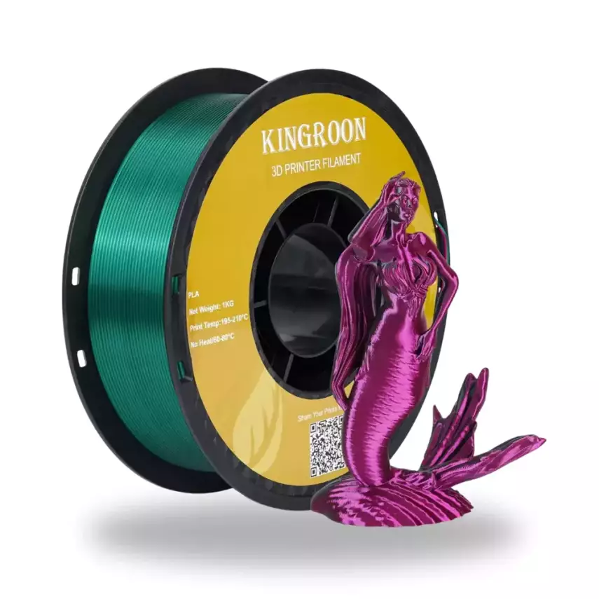 Kingroon PLA Silk Kırmızı - Yeşil Çift Renk Filament - 1