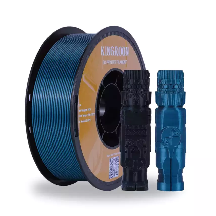 Kingroon PLA Silk Mavi - Siyah Çift Renk Filament - 1