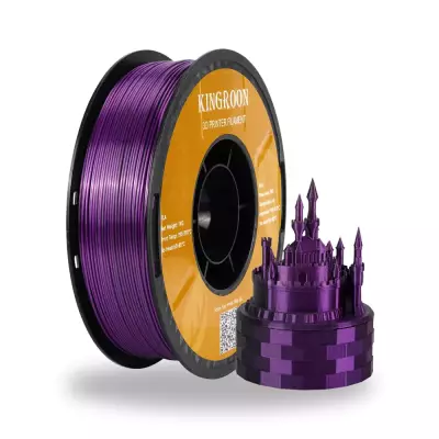 Kingroon PLA Silk Siyah - Mor Çift Renk Filament  