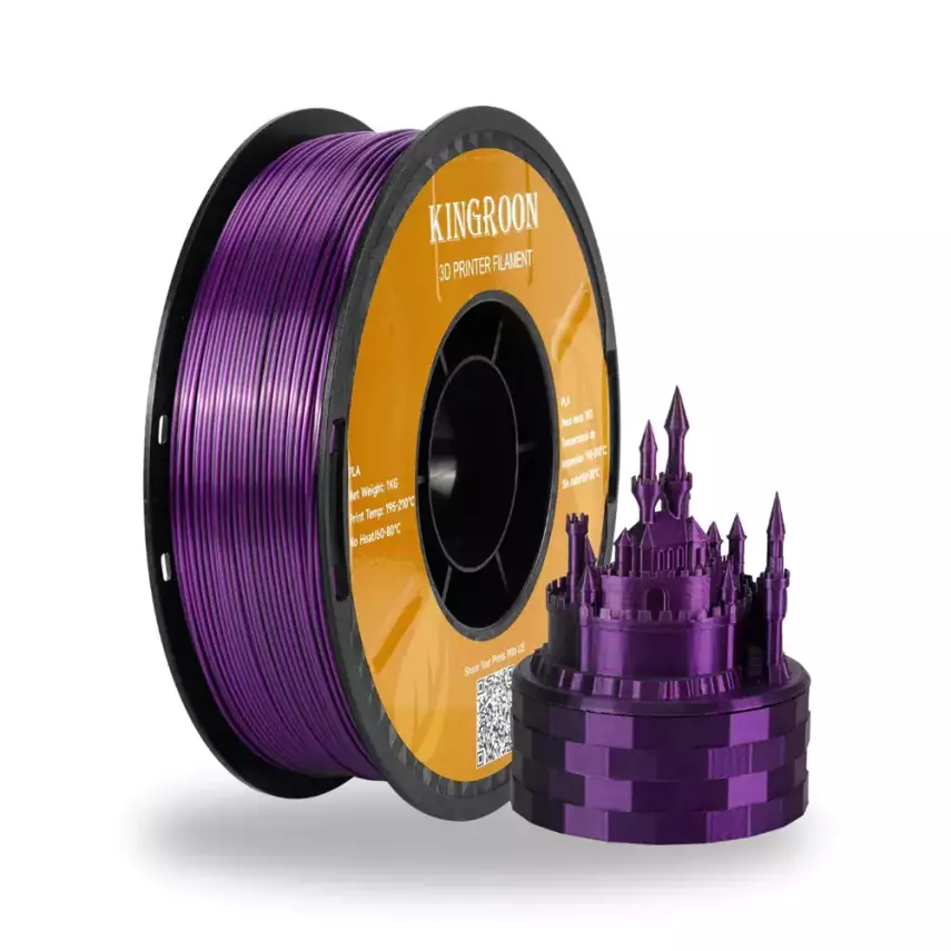 Kingroon PLA Silk Siyah - Mor Çift Renk Filament  - 1