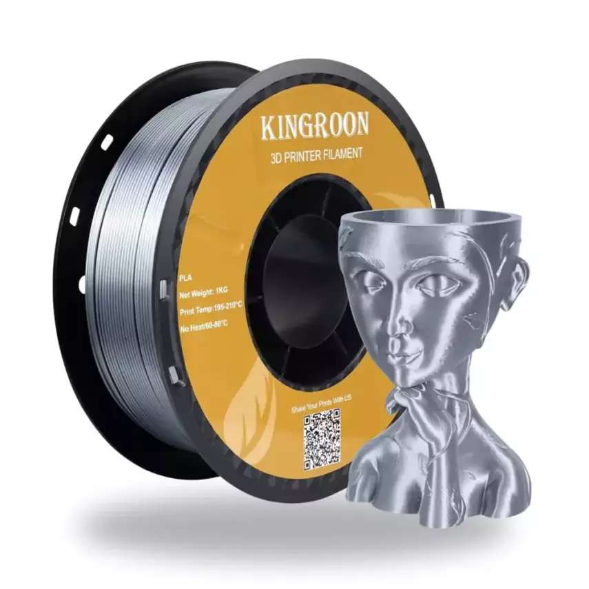 Kingroon PLA Silk Filament Gümüş - 1