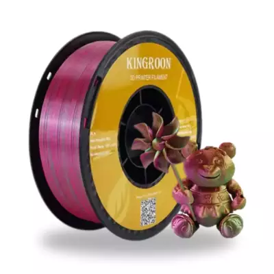 Kingroon PLA Silk Altın - Yeşil - Kırmızı Mor  Üç Renk Filament 