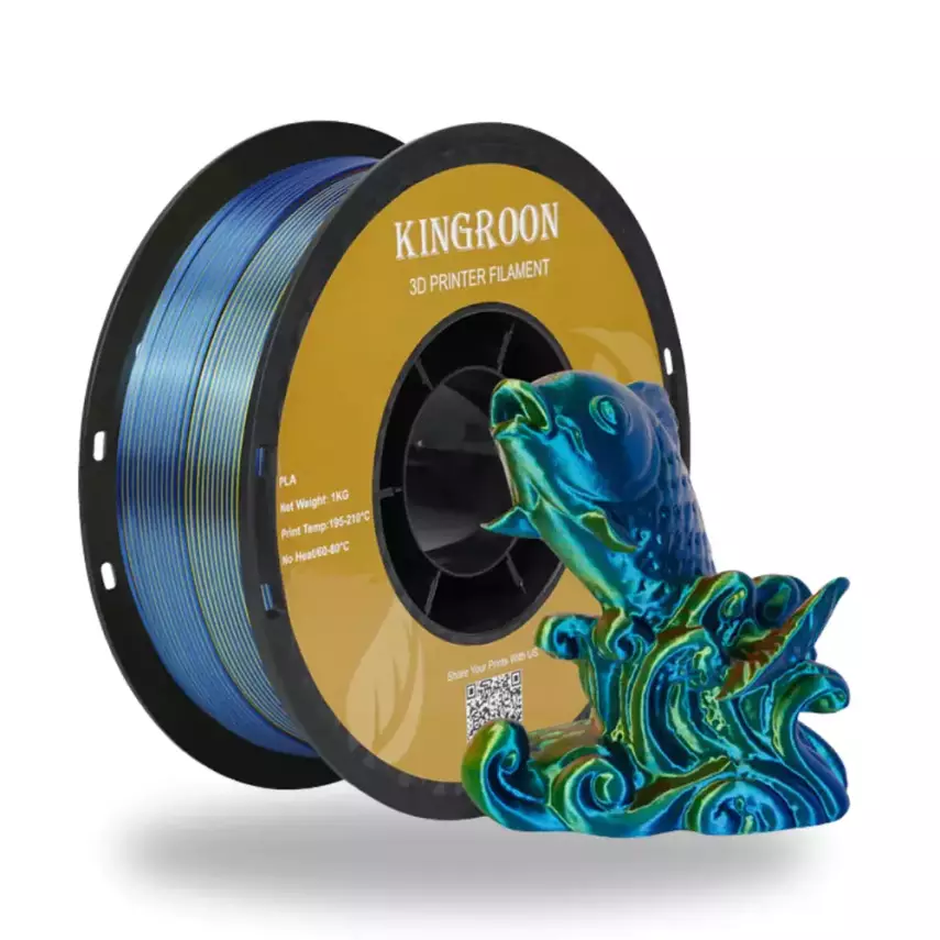 Kingroon PLA Silk Kırmızı - Sarı - Mavi Üç Renk Filament - 1