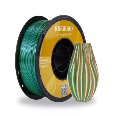Kingroon PLA Silk Mavi - Yeşil - Turuncu Üç Renk Filament 