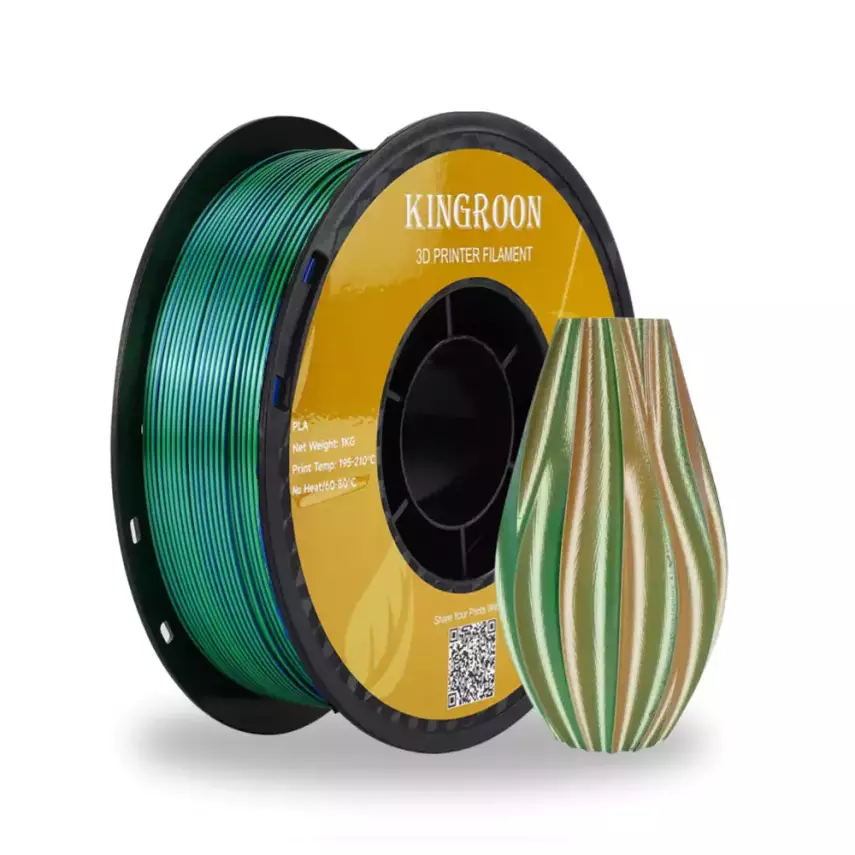 Kingroon PLA Silk Mavi - Yeşil - Turuncu Üç Renk Filament - 1