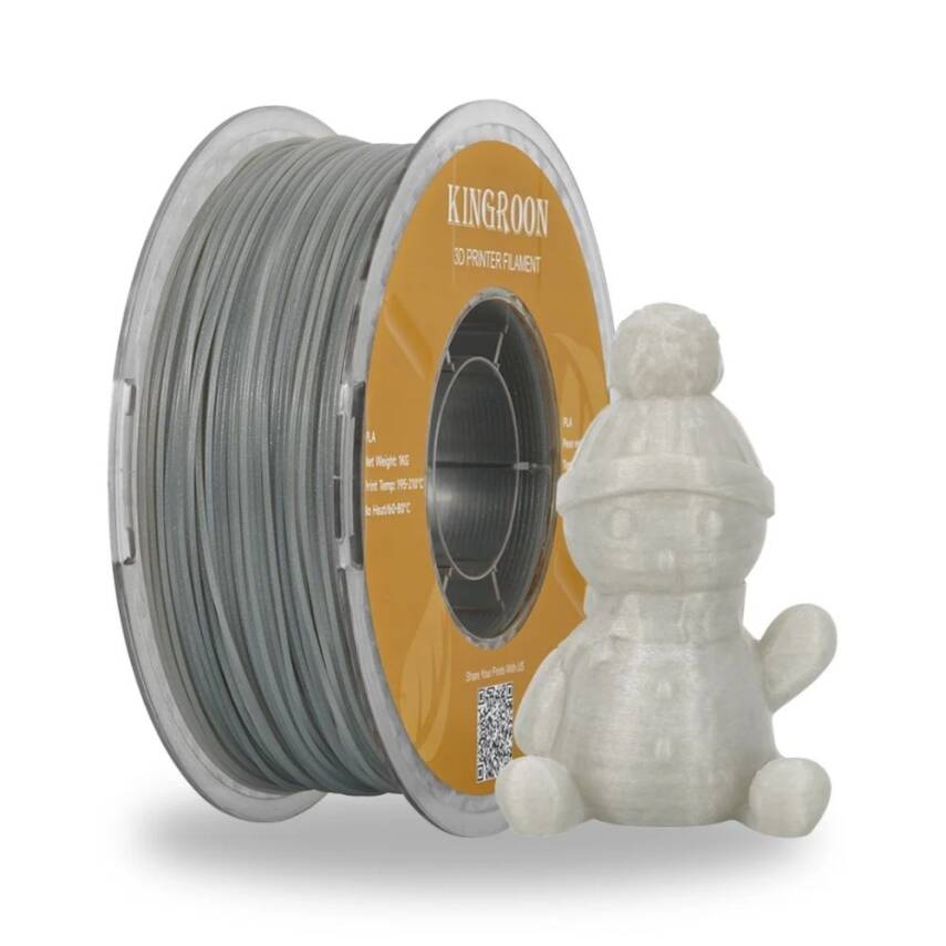 Kingroon Twinkling PLA Filament Gri - 1
