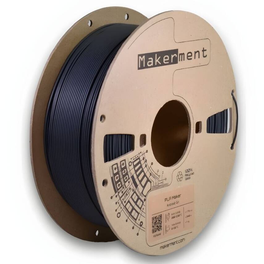 Makerment PLA Maker Filament 1.75mm 1kg Antrasit Gri - 1