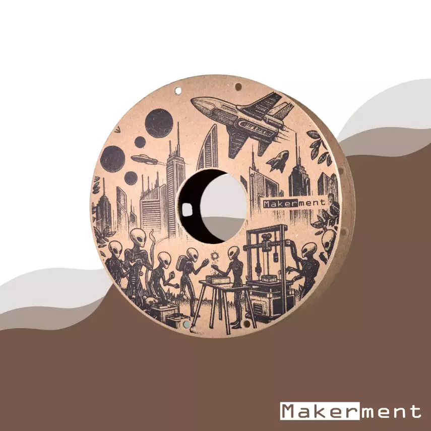 Makerment PLA Maker Filament 1.75mm 1kg Nugat Kahverengi - 3