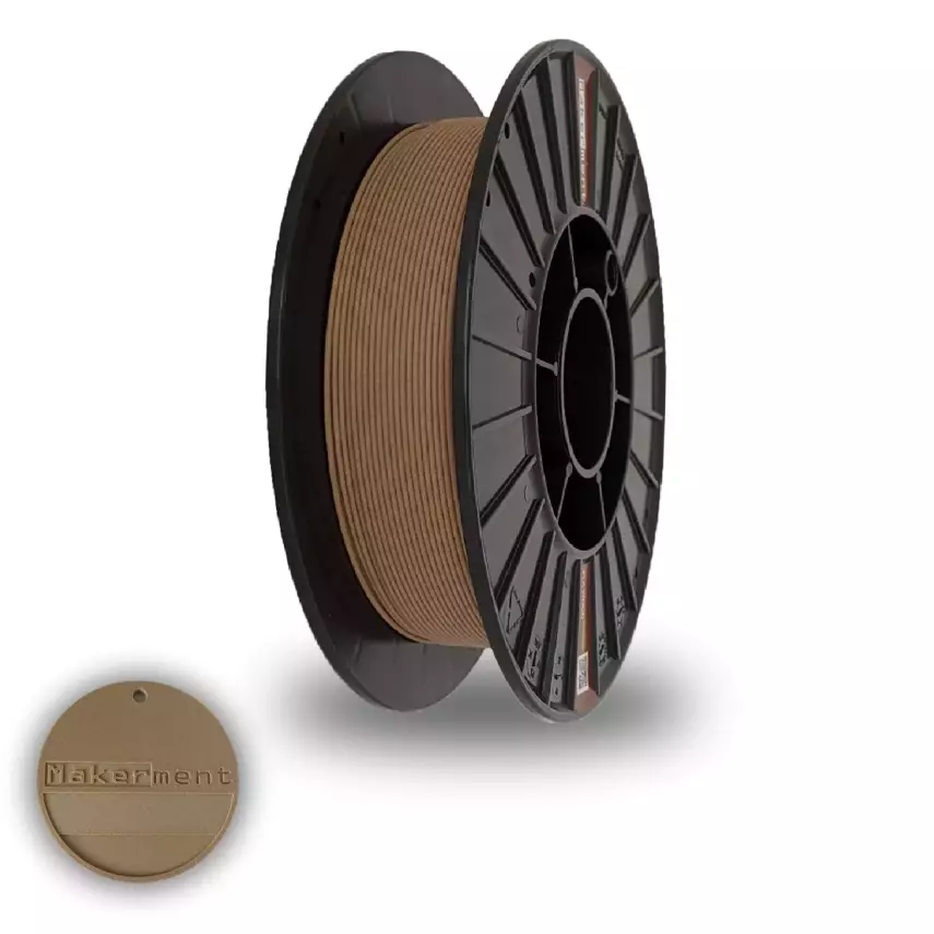 Makerment PLA Wood Bambu Filament 1.75mm 0.5kg - 1