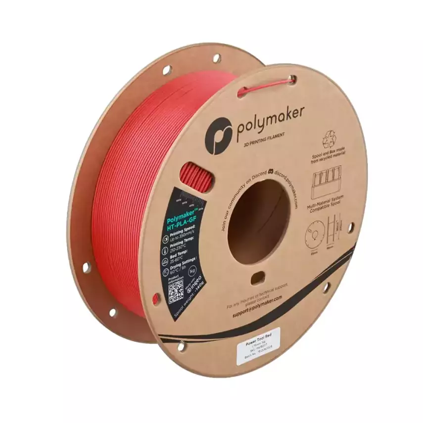 Polymaker HT-PLA-GF Filament Power Tool Kırmızı - 1