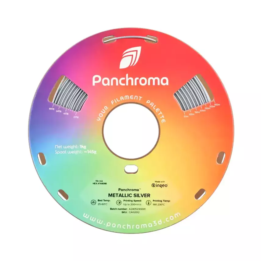 Polymaker Panchroma PLA Filament Metalik Gümüş - 1