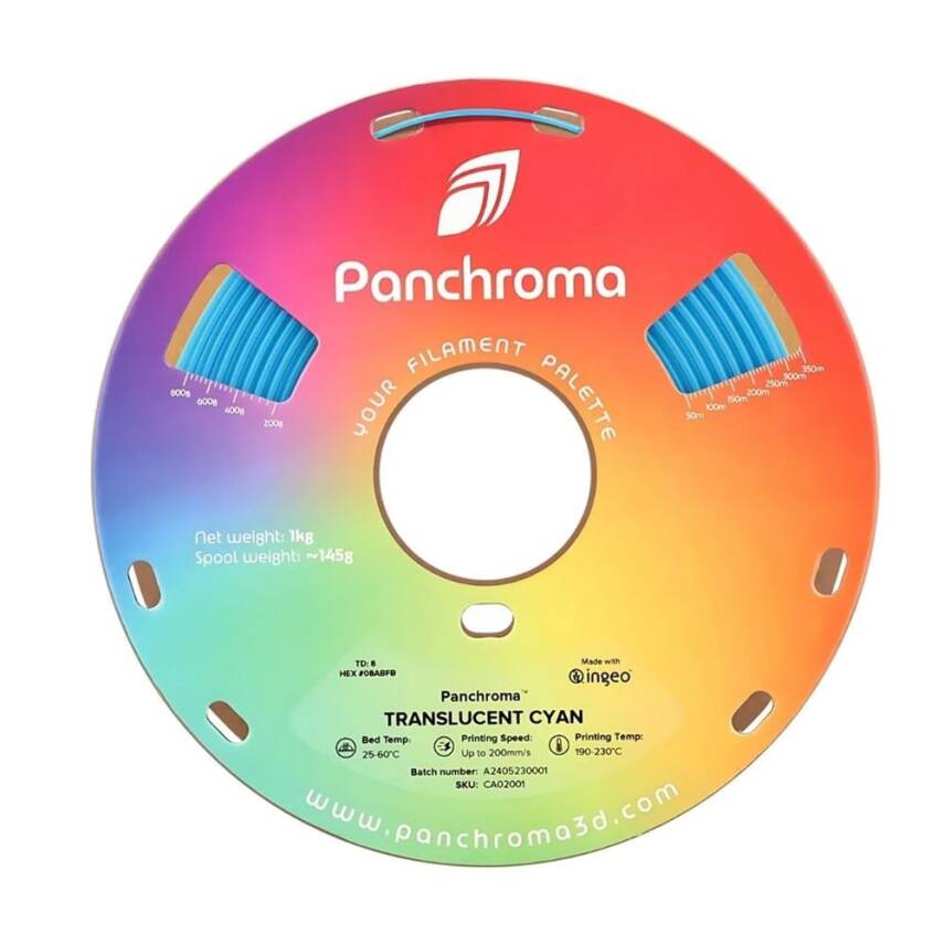 Polymaker Panchroma Transparan PLA Filament Camgöbeği - 2