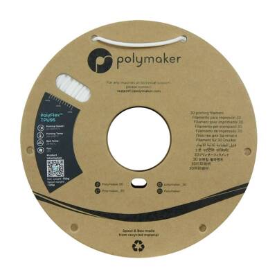 Polymaker PolyFlex TPU95 Filament Beyaz - 2.85mm - 3