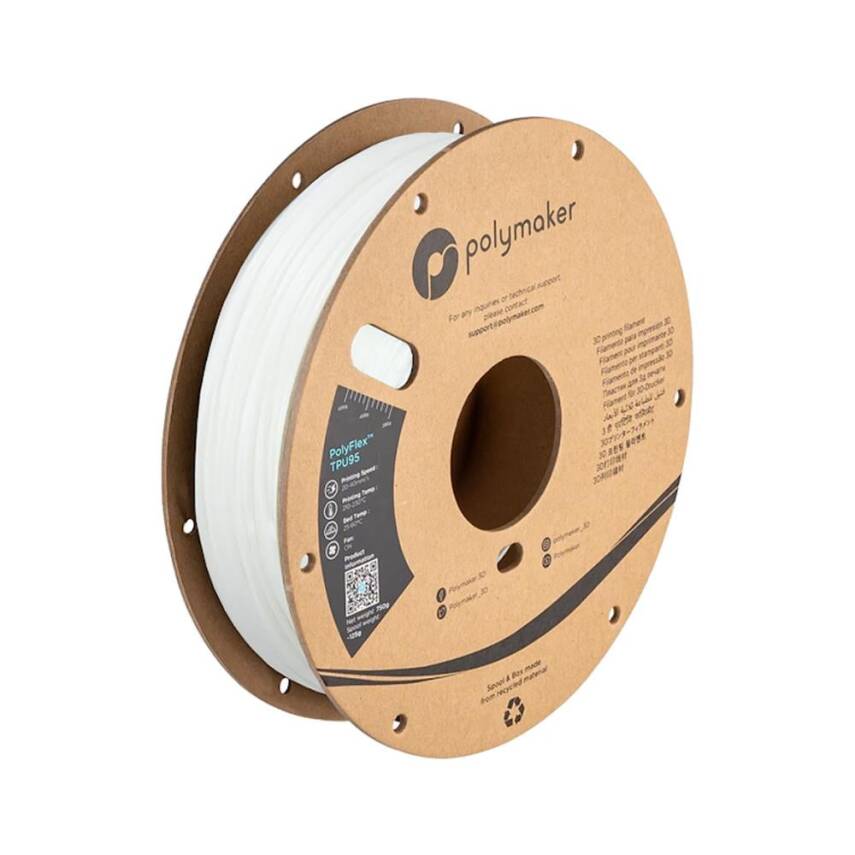 Polymaker PolyFlex TPU95 Filament Beyaz - 1